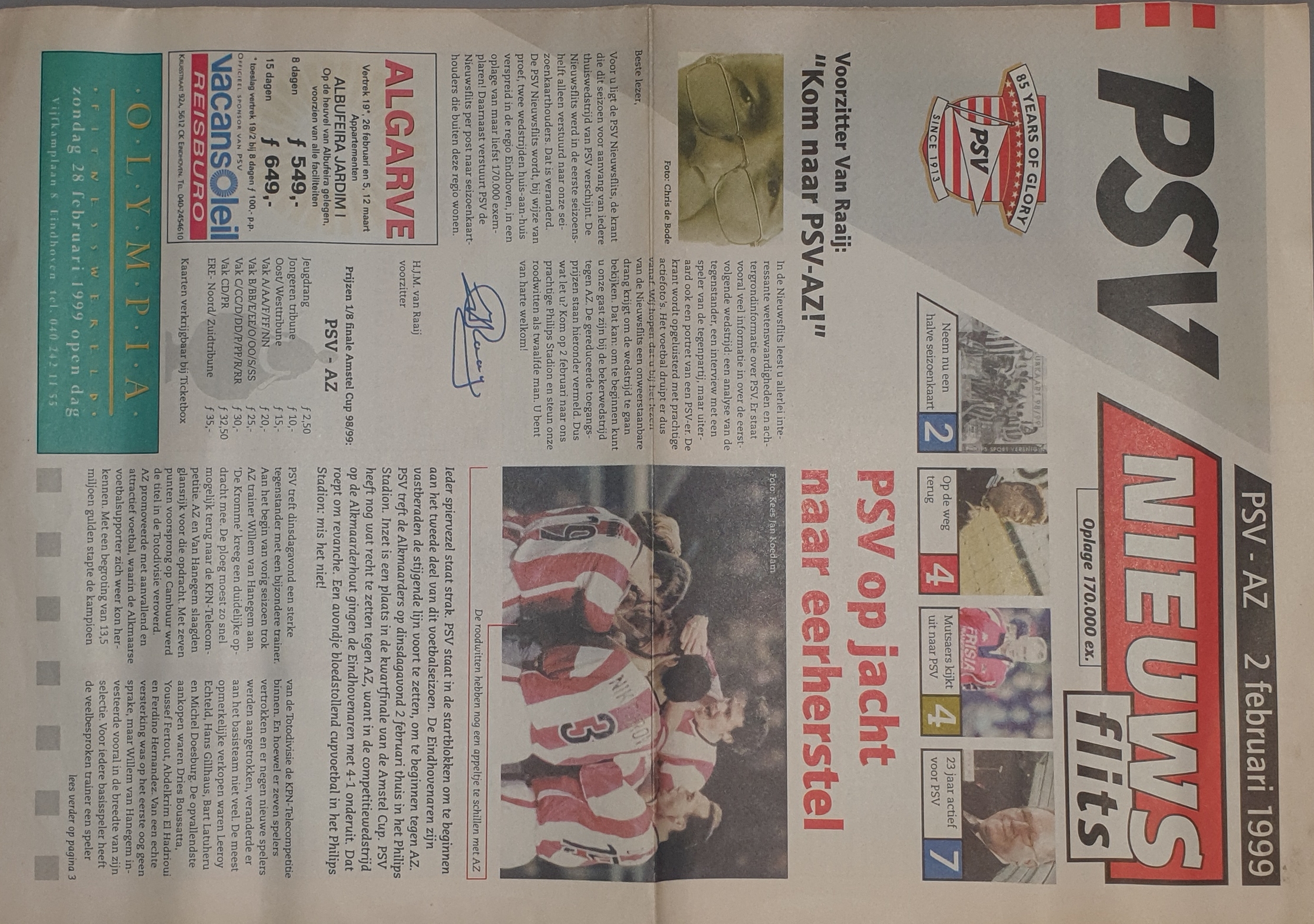 AZ Programma 2-feb-1999 PSV uit beker